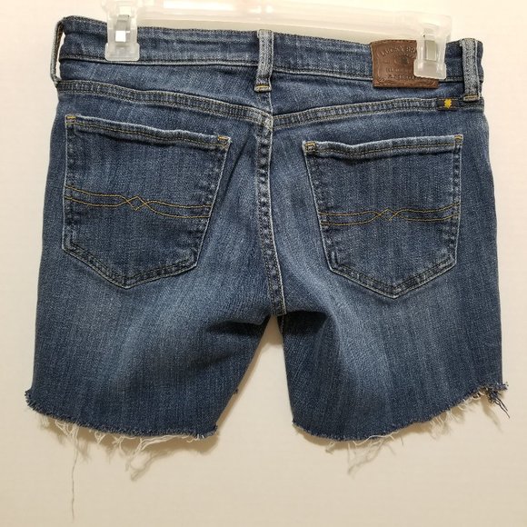 Lucky Brand shorts 2/26 Sweet Straight DIY cutoff frayed hem denim jean distress - Picture 2 of 15
